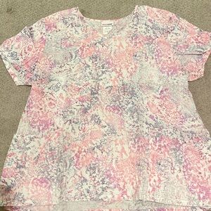 ScrubStar Pink Scrub Top 2XL